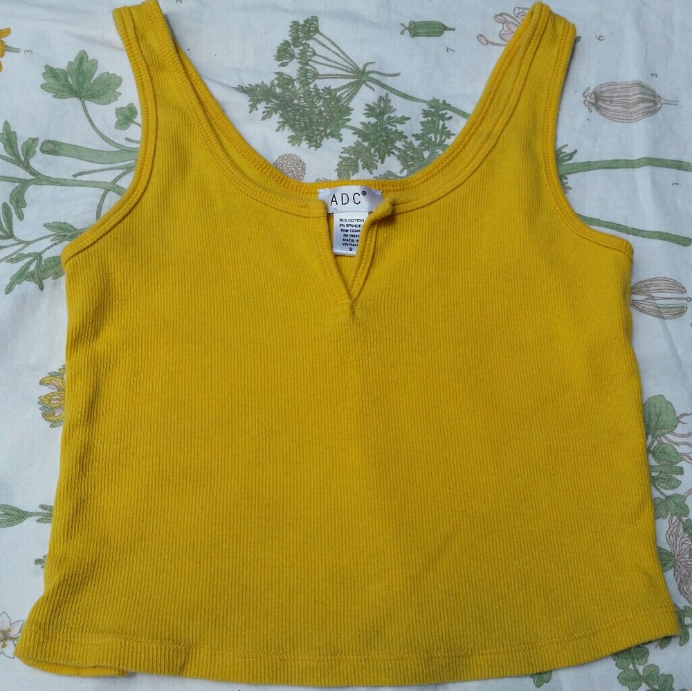 ADC Yellow Crop Top Tank